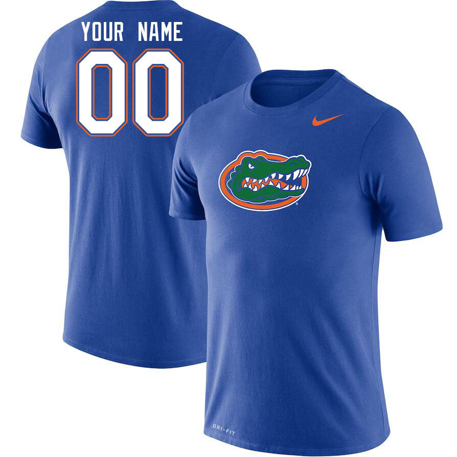 Custom Florida Gators Name And Number College Tshirt-Royal